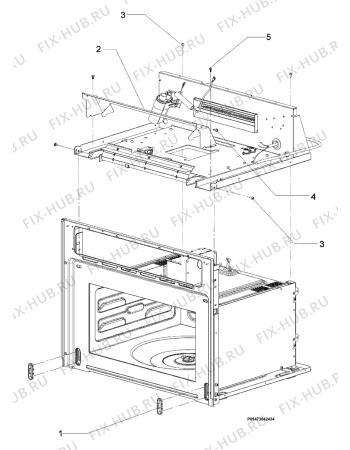 Взрыв-схема микроволновой печи Rex Electrolux FQC460CXE - Схема узла Section 5